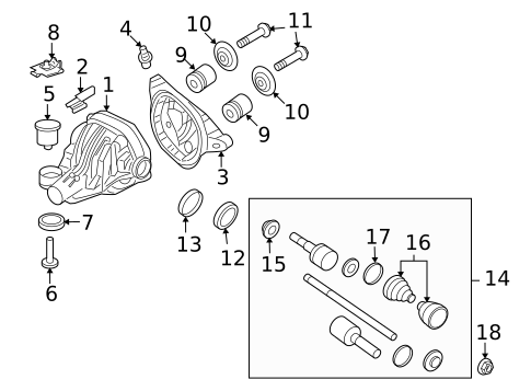 Axle Housing for 2010 Ford Explorer Sport Trac #0