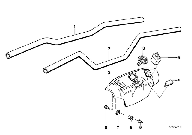 32712303043 - : Handlebar, Raised, Heated Grip, Chrome for BMW-Motorrad Image