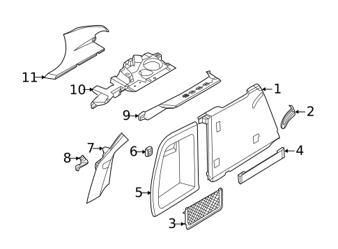 Interior Trim - Rear Body for 2021 BMW X4 #0