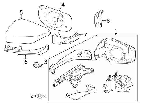 Outside Mirrors for 2022 Subaru Legacy #0