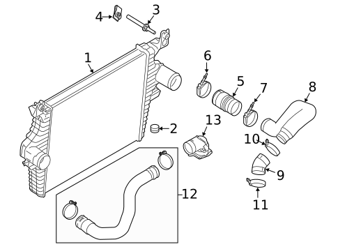 Intercooler for 2004 Ford F-350 Super Duty #0