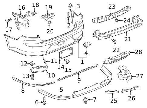 Bumper & Components - Rear for 2020 Volkswagen Arteon #1
