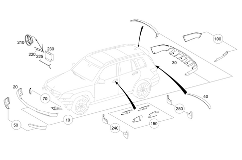 Exterior Detachable Parts for 2013 Mercedes-Benz GLK350 #0