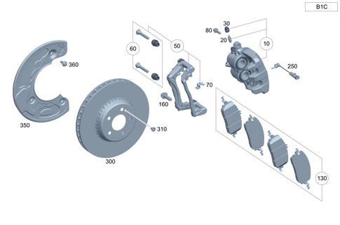 Front Wheel Brake for 2024 Mercedes-Benz E350 #0
