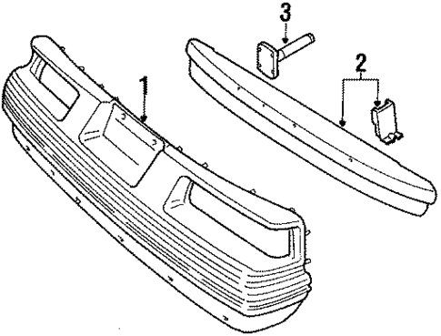 Rear Bumper for 1986 Mercury Capri #0