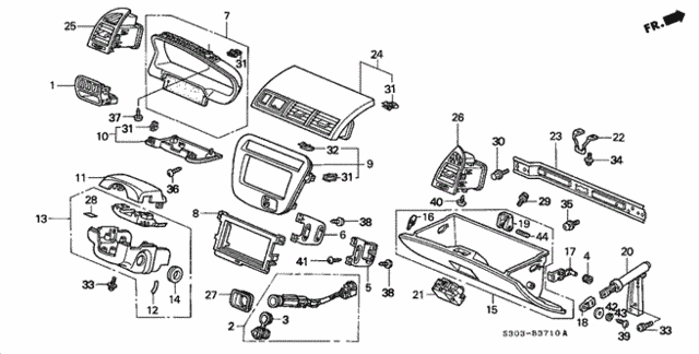 Instrument Panel Garnish for 1997 Honda Prelude #0