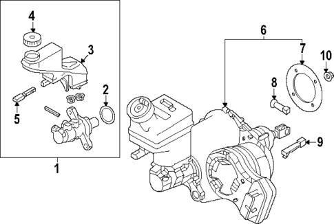 Master Cylinder - Components On Dash Panel for 2025 Mitsubishi Outlander PHEV #0