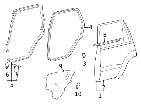 Door & Components for 2010 Toyota Land Cruiser #1