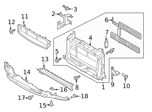 Radiator Support for 2020 Ford EcoSport #0