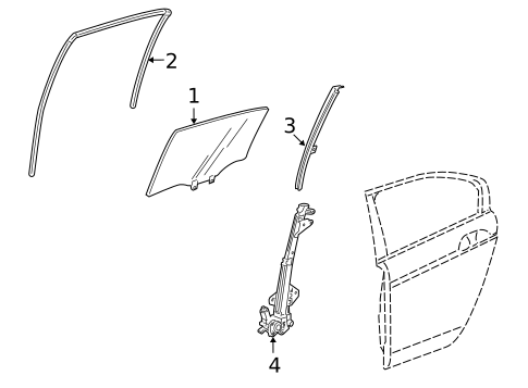 Glass - Rear Door for 2012 Honda Crosstour #0