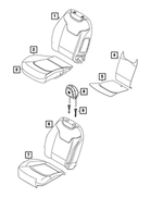 68610809AA - Interior Trim: Seat Back Foam, Right for Mopar Image