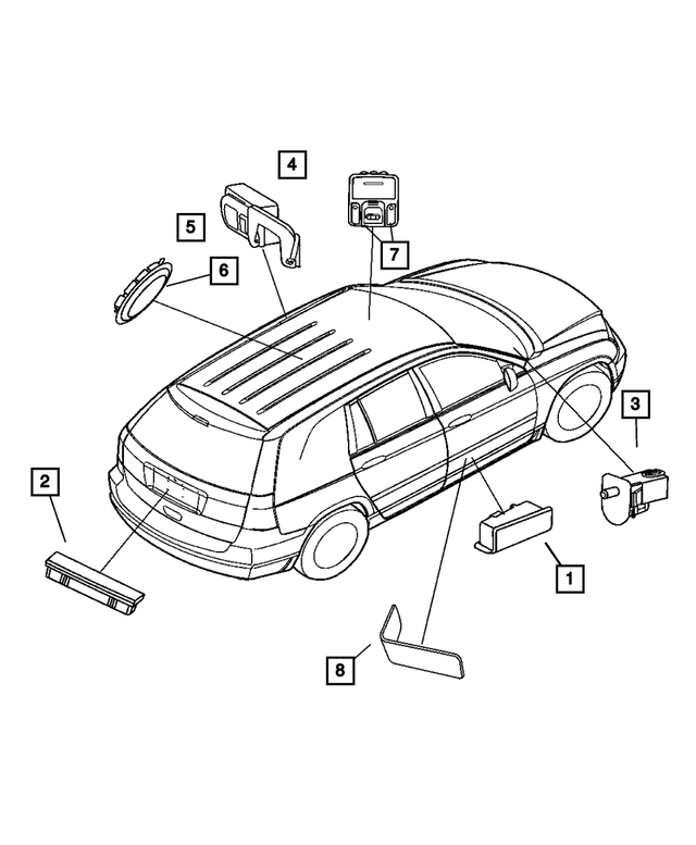 « 5JG58DW1AD – Electrical : Plafonnier Lampe pour Mopar Image »