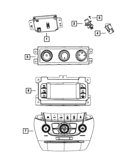 Air Conditioner and Heater Controls for 2013 Dodge Journey #0
