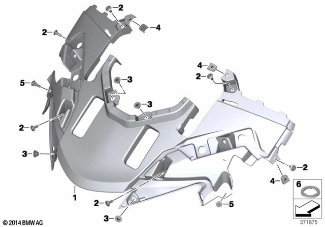 46637728786 - Frame and Mounting Parts: Trim Cover Upper Section -  for BMW-Motorrad Image