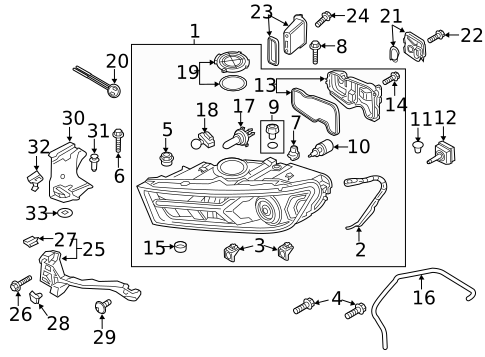 Headlamp Components for 2017 Audi Q7 #0