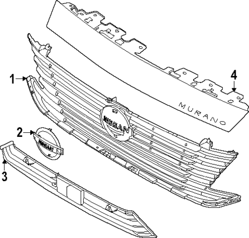 Grille & Components for 2025 Nissan Murano #0