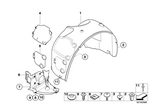 51717012727 - : Cover, Wheel Housing, Front Left for BMW Image