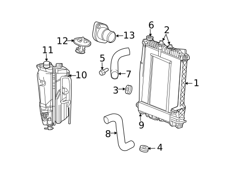 Radiator & Components for 2005 Dodge Durango #0