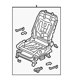 81526SZAA01 - Body: Seat Frame for Honda: Pilot Image