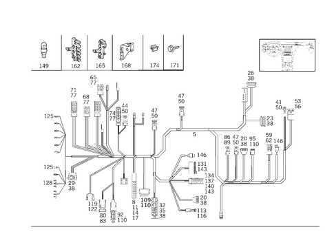 Cockpit Cable Harness for 1998 Mercedes-Benz E430 #0