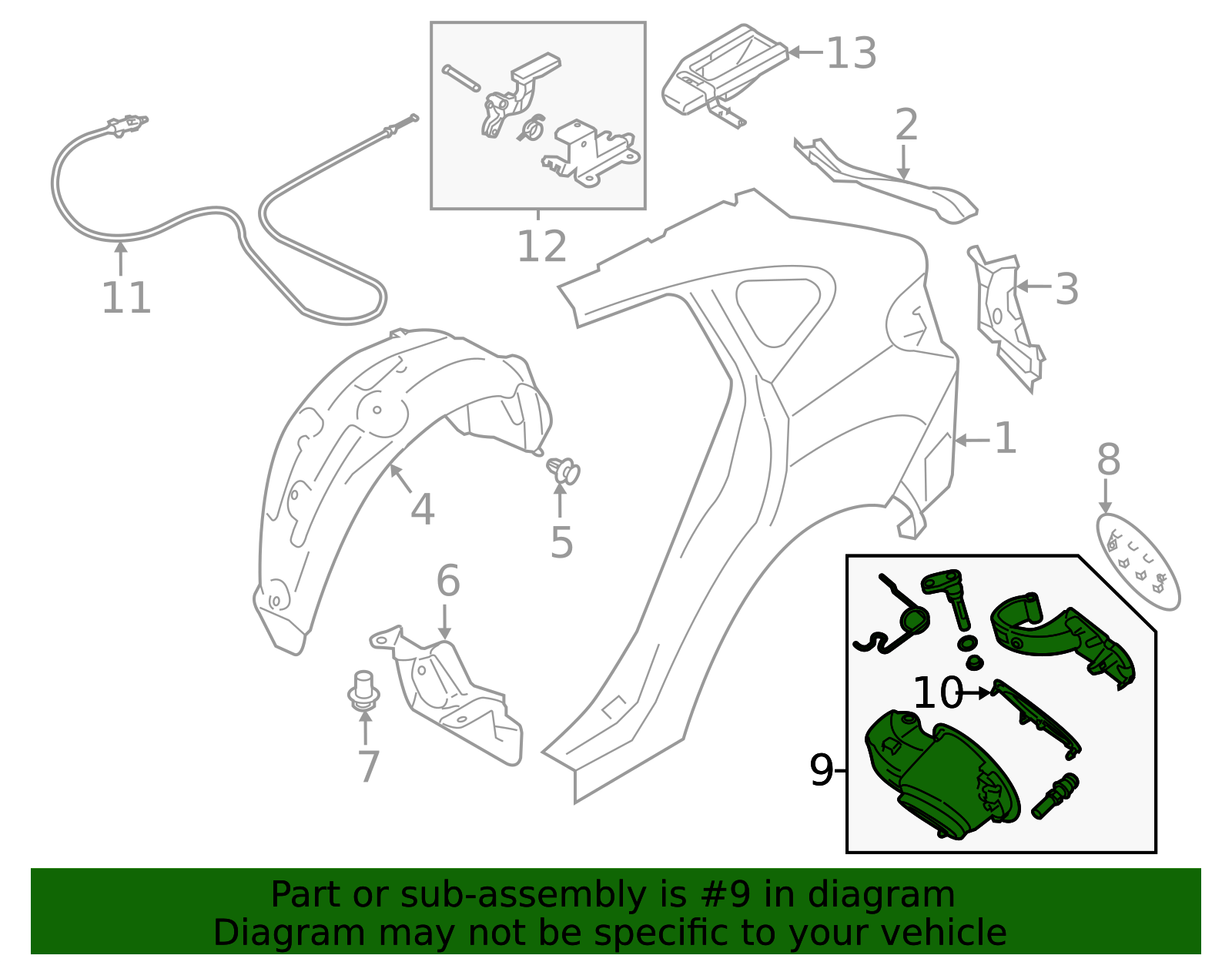 2018-2023 Subaru Crosstrek Fuel Pocket 51478FL020 | Subaru Parts Store