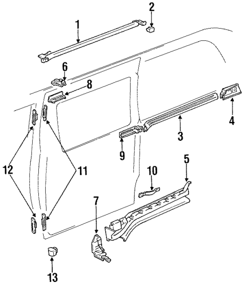 Hardware for 1993 Toyota Previa #1