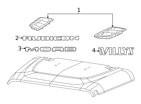 Exterior Trim - Hood for 2018 Jeep Wrangler #0