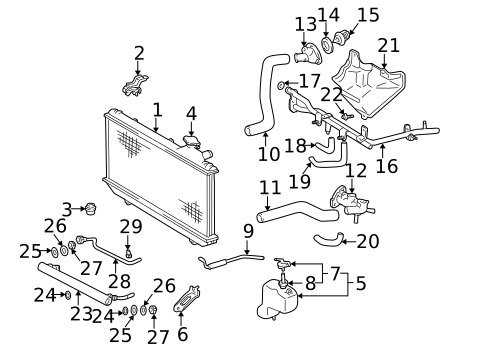 Radiator & Components for 1997 Toyota RAV4 #0