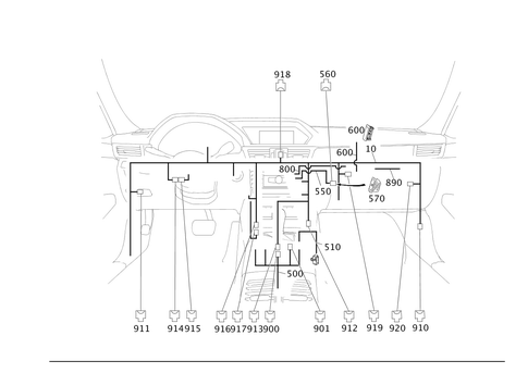 Cockpit Wiring Harness for 2014 Mercedes-Benz E63 AMG #0