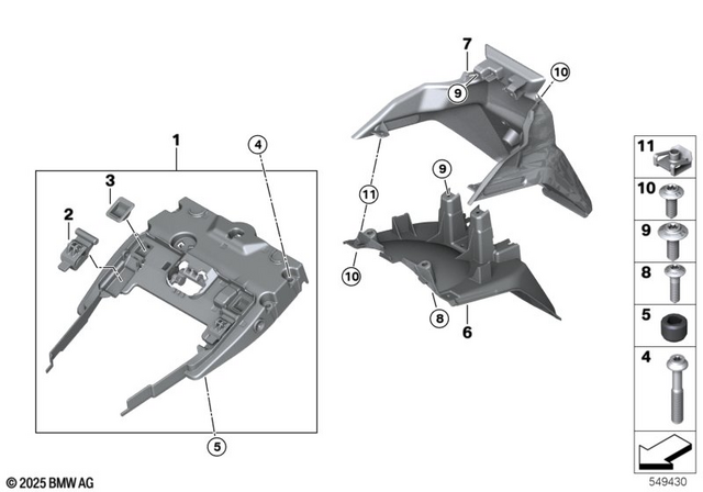 46627105690 - Frame and Mounting Parts: Rear Carrier Element, Front -  for BMW-Motorrad Image