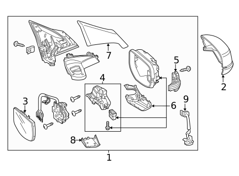 Outside Mirrors for 2014 Acura RLX #0