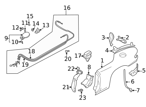 Quarter Panel & Components for 2000 Mazda Miata #0