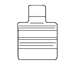 98590JA00A - Body: Caution Label for Nissan: Altima, Armada, Frontier, Kicks, Kicks Play, LEAF, Maxima, Murano, Pathfinder, Quest, Rogue, Sentra, TITAN, Versa, Versa Note, Xterra Image