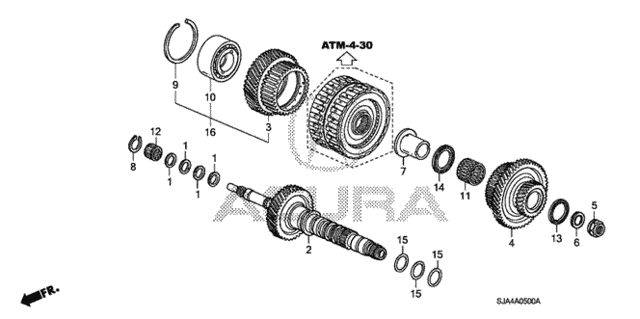 AT Mainshaft for 2009 Acura RL #0