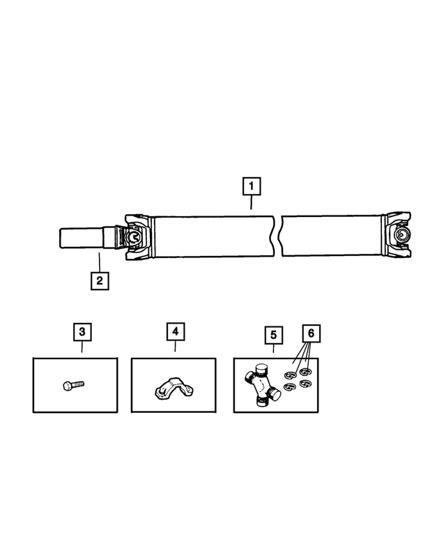 52105233 - Propeller Shafts and U-Joints: Drive Shaft for Mopar Image