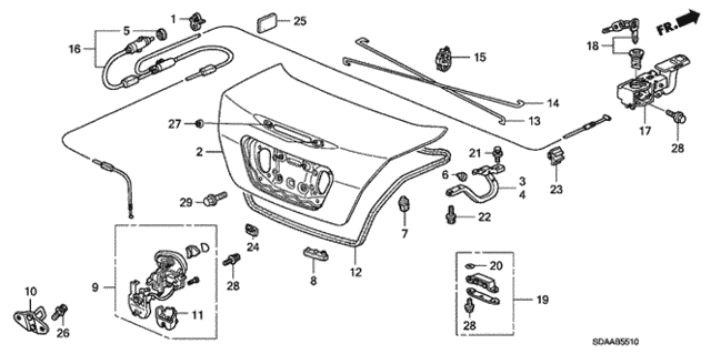Trunk Lid for 2007 Honda Accord #0