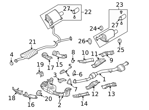Exhaust Components for 2006 Subaru Legacy #1