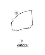 68700437AA - Glass: Front Door Glass, Left for Mopar Image