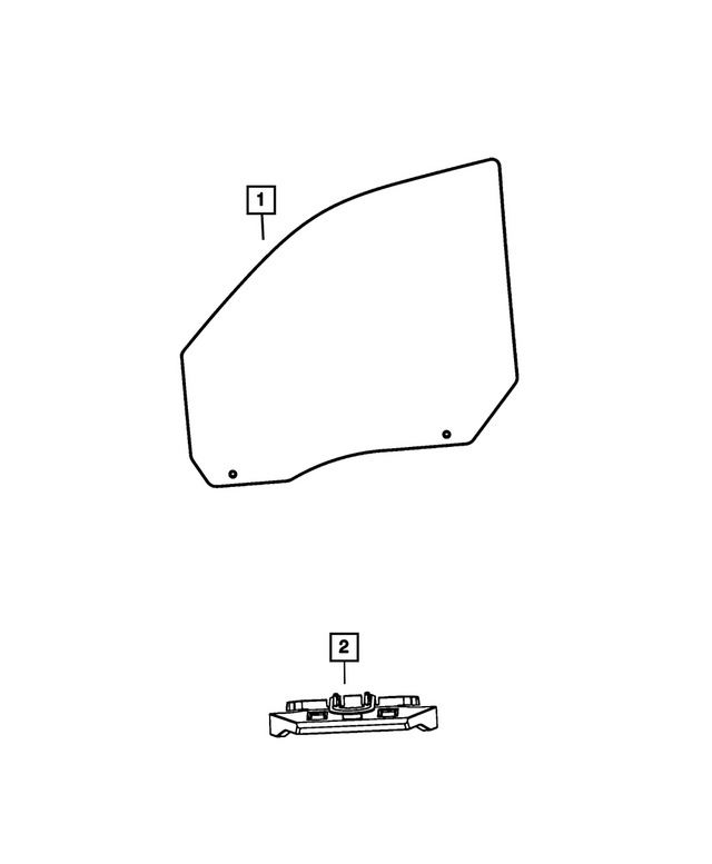 68700437AA - Glass: Front Door Glass, Left for Mopar Image