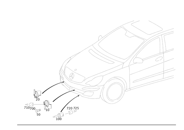 75426820 - Electrical Equipment and Instruments: Horn for Mercedes-Benz: R320, R350, R500 Image image