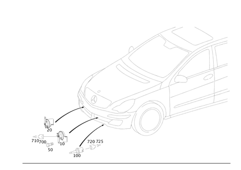 Horn and Outboard Temperature Indicator for 2008 Mercedes-Benz R350 #0