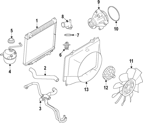 Radiator & Components for 2013 Ford E-350 Super Duty #1