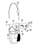 6CH94LA3AB - : Front Door Trim Panel, Right for Mopar Image