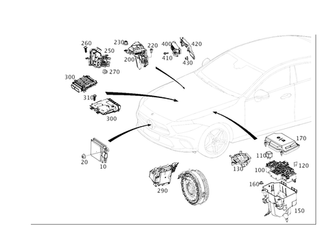 Control Units, Fuse Boxes and Relays in Engine Compartment for 2023 Mercedes-Benz CLS 450 #0
