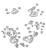 52020345AB - Engine Mounting: Engine Mount Insulator, Left for Mopar Image