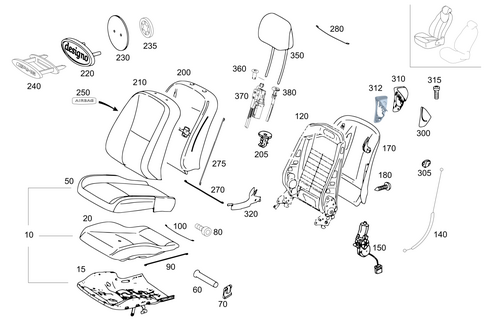 Right Seat for 2010 Mercedes-Benz CL550 #0