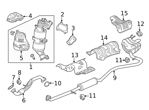 Exhaust Components for 2019 Honda Civic #1