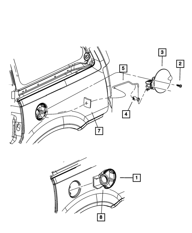 4615346 - Body Sheet Metal Except Doors: Retainer Clip for Mopar Image