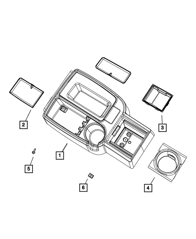 5KN491DVAA - Interior Trim: Floor Console for Mopar Image image