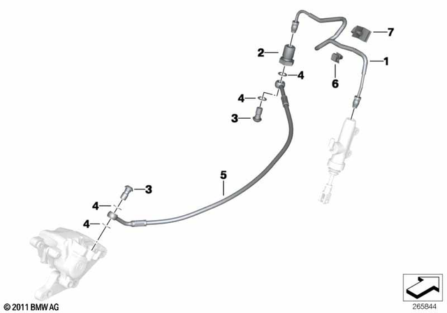 34217686799 - : Brake Hose Rear for BMW-Motorrad Image
